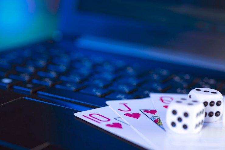 Ilustrasi sistem keamanan dan perlindungan data digital pada platform hiburan online